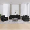 Vidaxl 3-Cz. Relaxation Set With Cushions, Black, Velvet