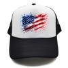 USA Flag Trucker Hat Adjustable Mesh Baseball Cap Patriotic USA American Casual Sun Hats for Unisex Wounisex