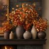 Fall Artificial Eucalyptus Stems Stems, Leaves, Fake Greenery Branches, Autumn Vase Fillers Flowers for Wedding Centerpiece Farmhouse Home Decoration