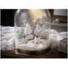 Lot de 4 boules de sapin de Noël et étoile blanc