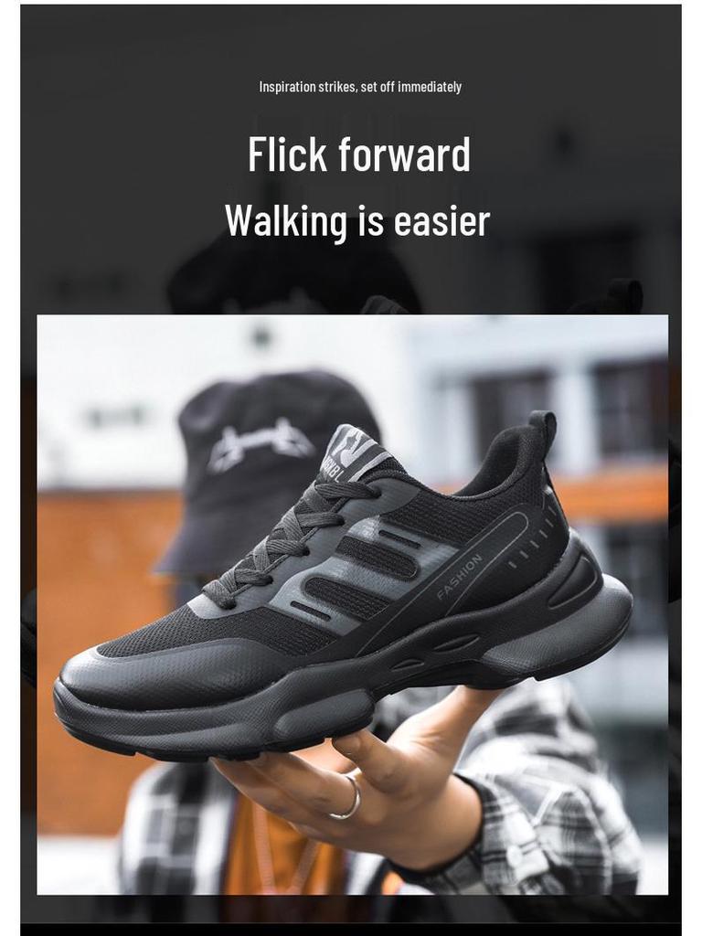 Men's Autumn/Winter 2025 Soft Sole Non-Slip Running Shoes - Wear-Resistant Sports Casual for Outdoor