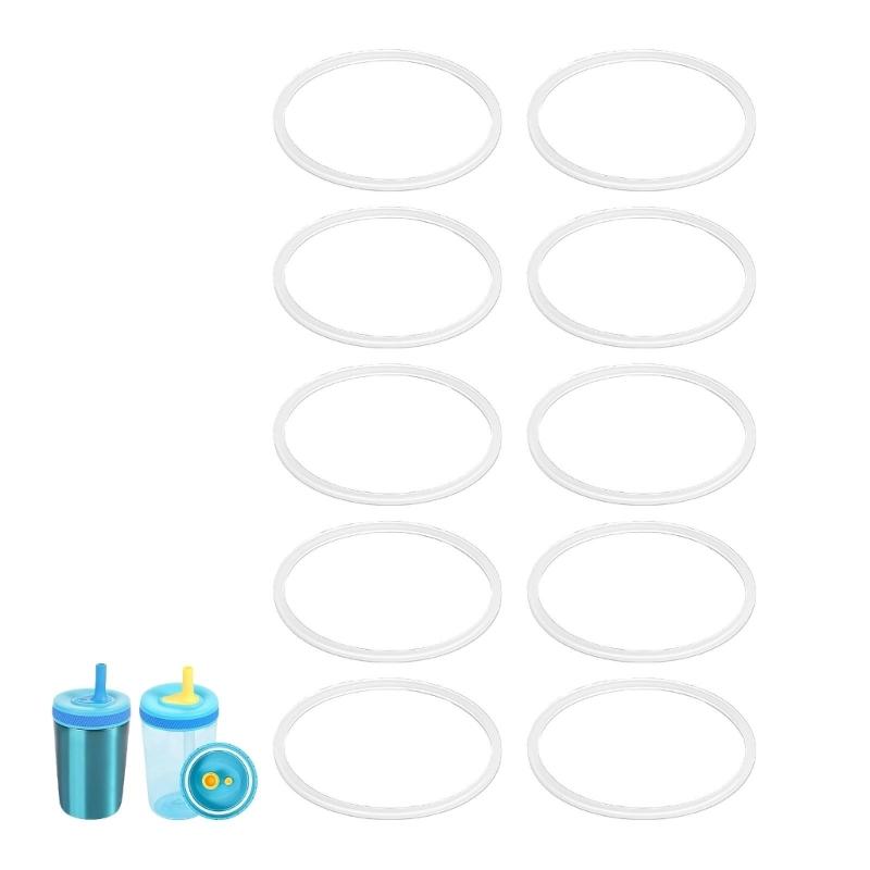 10Pcs Flexible Silicone Sealing O-Rings Works With 15oz Water Bottle Spill Proof Leak Proof Rubber Replacement Gaskets