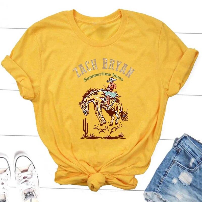 

Футболки с рисунком Зака ​​Брайана, женские футболки унисекс с кантри-музыкой, летняя хлопковая футболка с круглым вырезом, ковбойская футболка в западном стиле, винтажная футболка унисекс с короткими рукавами 4XL