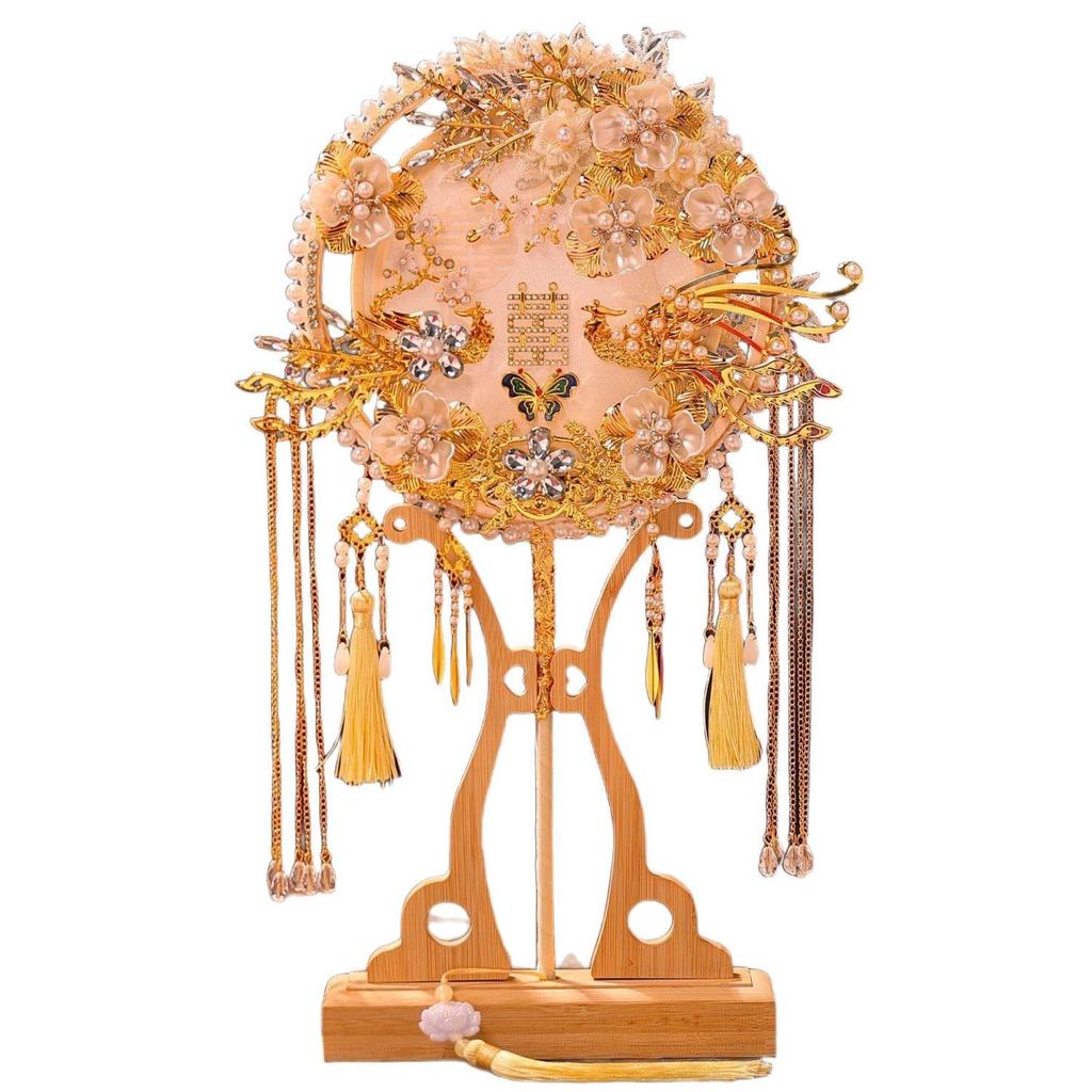 Two-Color Double-Sided Xiuhe Wedding Fan DIY Kit