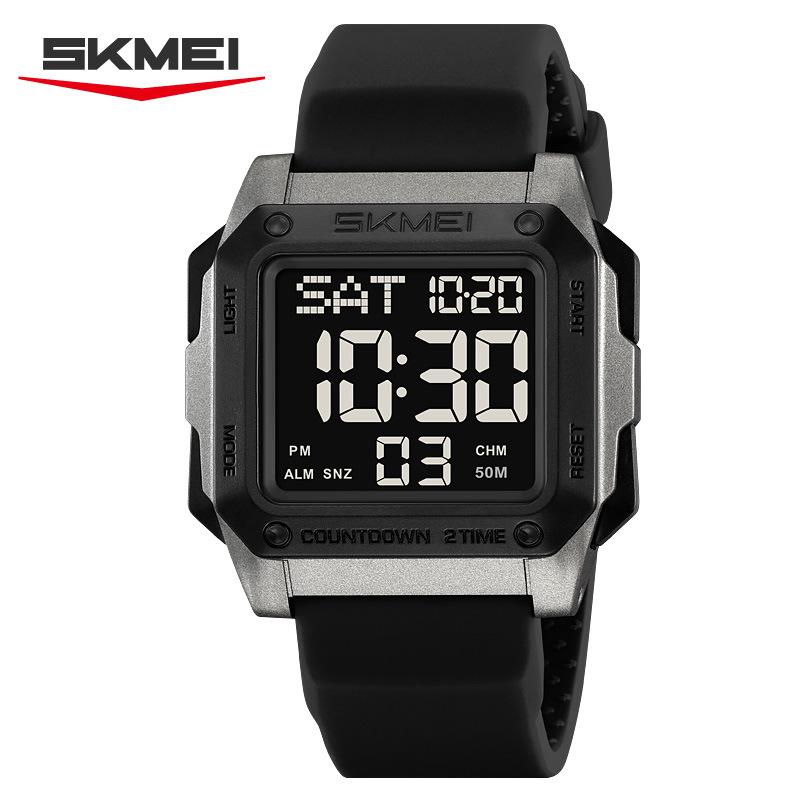 

Многофункциональные электронные часы мужские светящиеся водонепроницаемые квадратные студенческие часы спортивные электронные часы