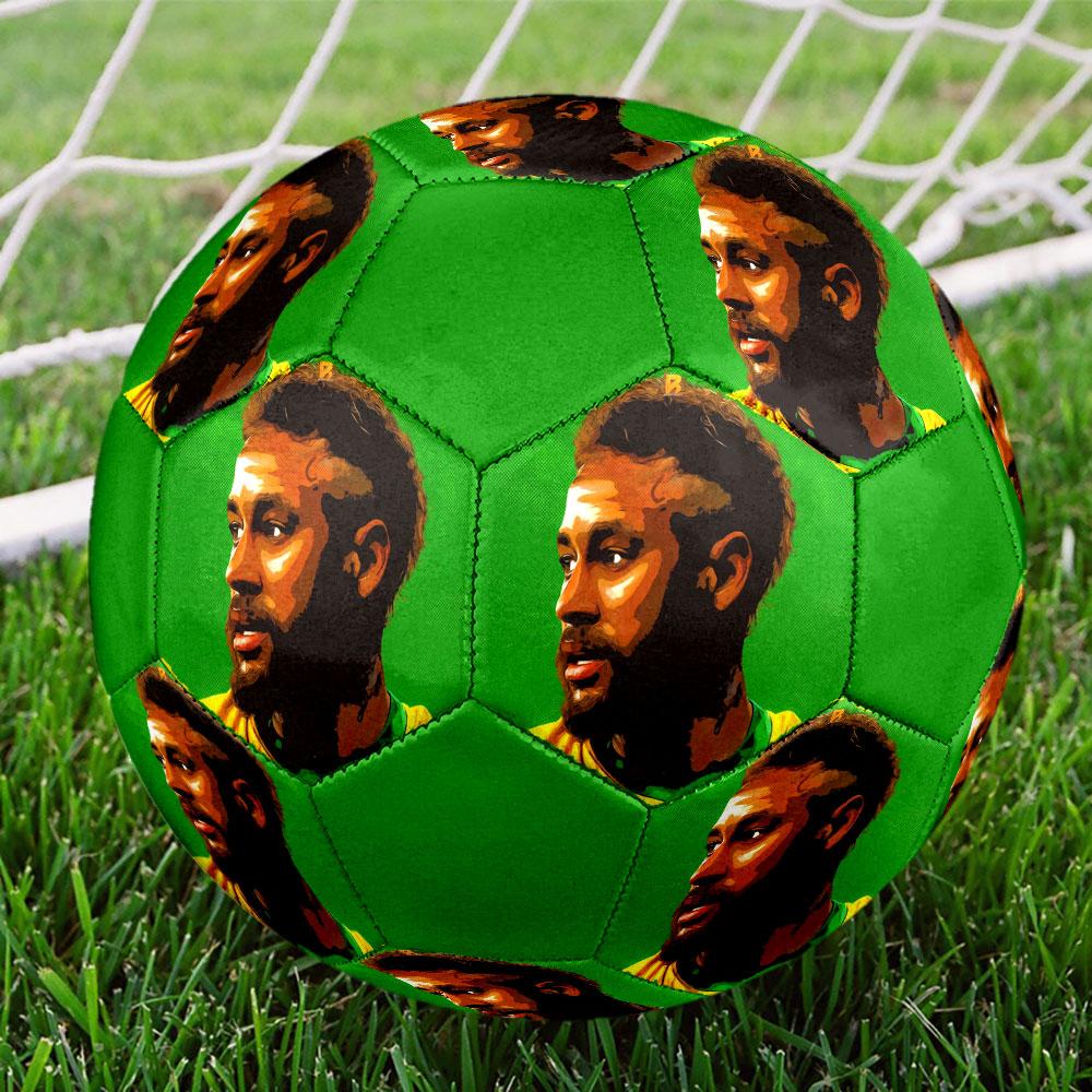 1PC Neymar Global Sensation Size 5 Soccer Ball PrahaIndoor Soccer Ball Colorful All Ages Machine Stitched PVC Competition Ready Durable High-Bounce