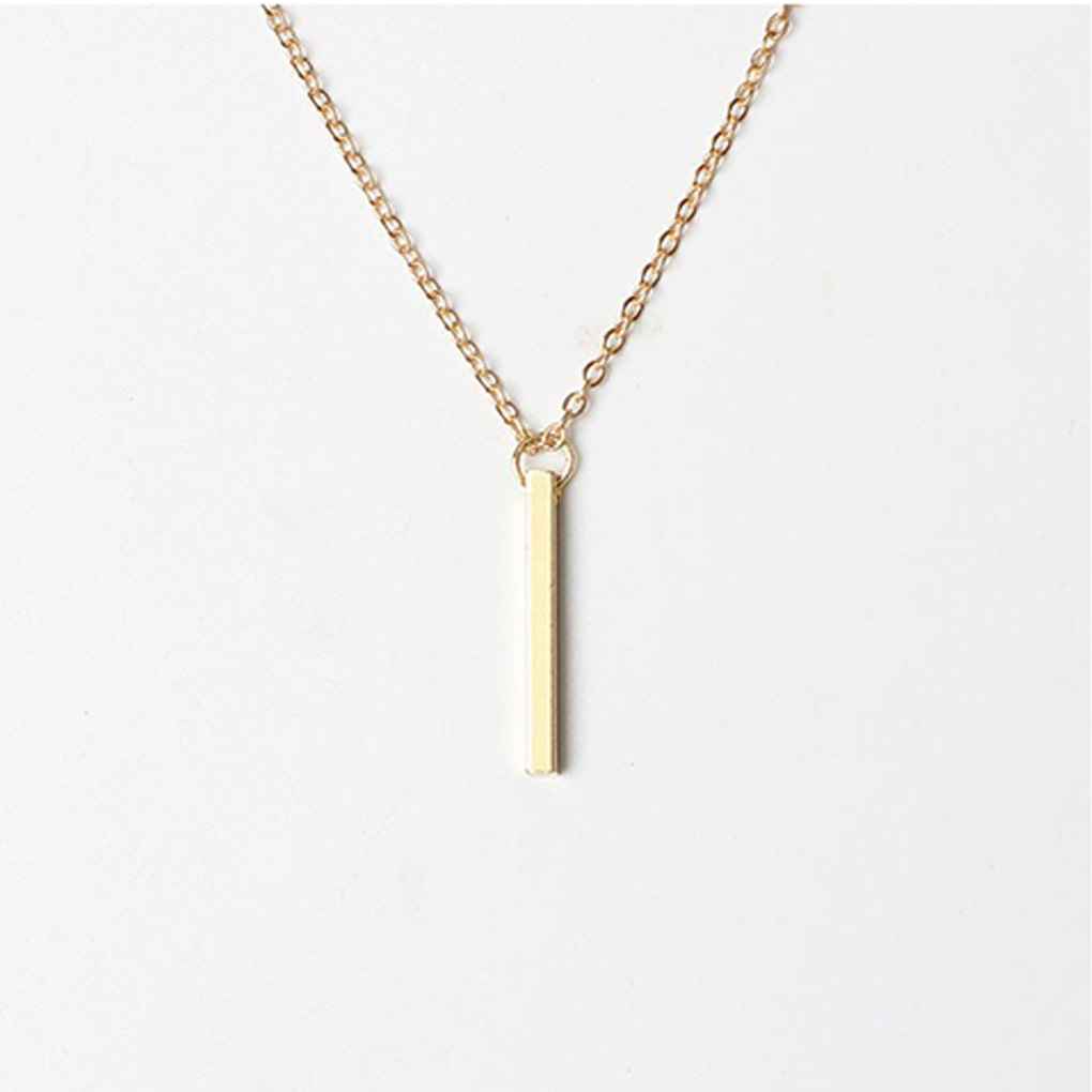 Fashion Choker Chain Strip Necklace Women Girls Double Chain Pendant Collar