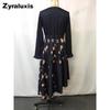 Summer New Western Cowboy Ethnic Tribal Style Retro Floral Print Vintage Dress