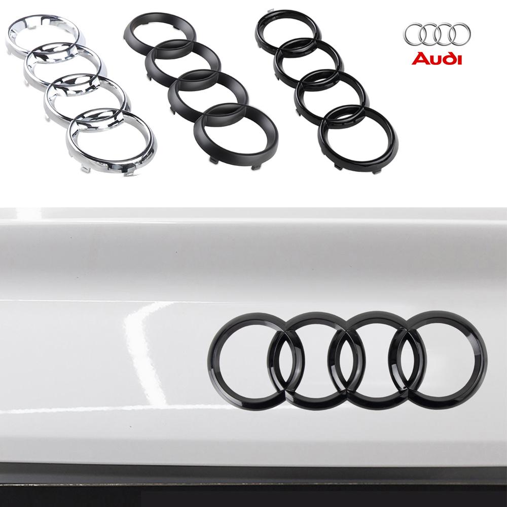 4 Ring Car Hood Front Bonnet Grill Rear Emblem Sticker For hot Sline A3 8P 8L 8V A4 B6 B7 B9 A6 C6 C7 S5 A7 A5 Q5 Q3 TT Q7 Q6
