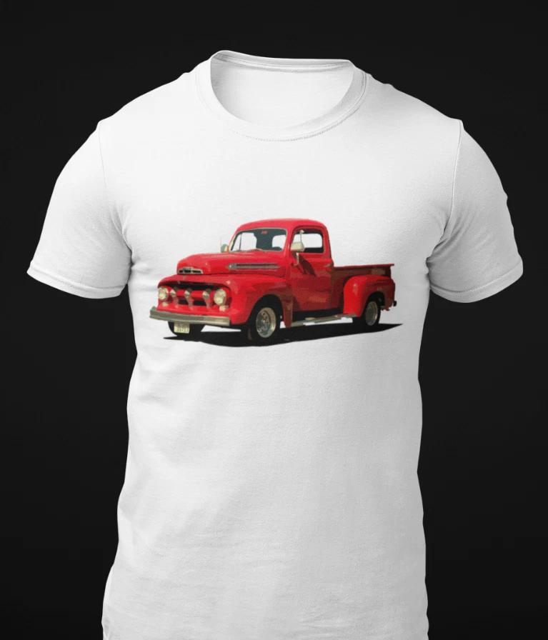 

1951 Ford F1 Red Pickup Truck Short-Sleeve Unisex T-Shirt M