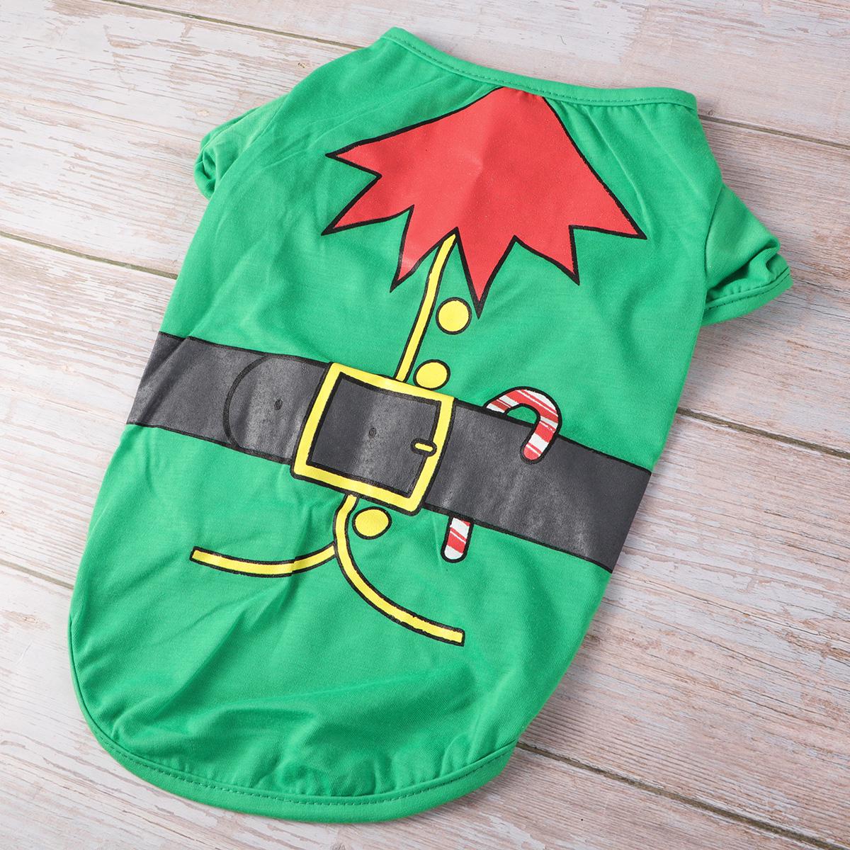 

Clothes Pet Coat Stylish Puppy Outfit Costume Soft Material Comfortable Texture Fashion Christmas Themed Design Perfect Walking M