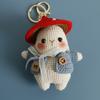 Handmaking Bunny Keyrings Knitting Rabbit Doll Pendant Creative Crochet Keyrings  Backpack