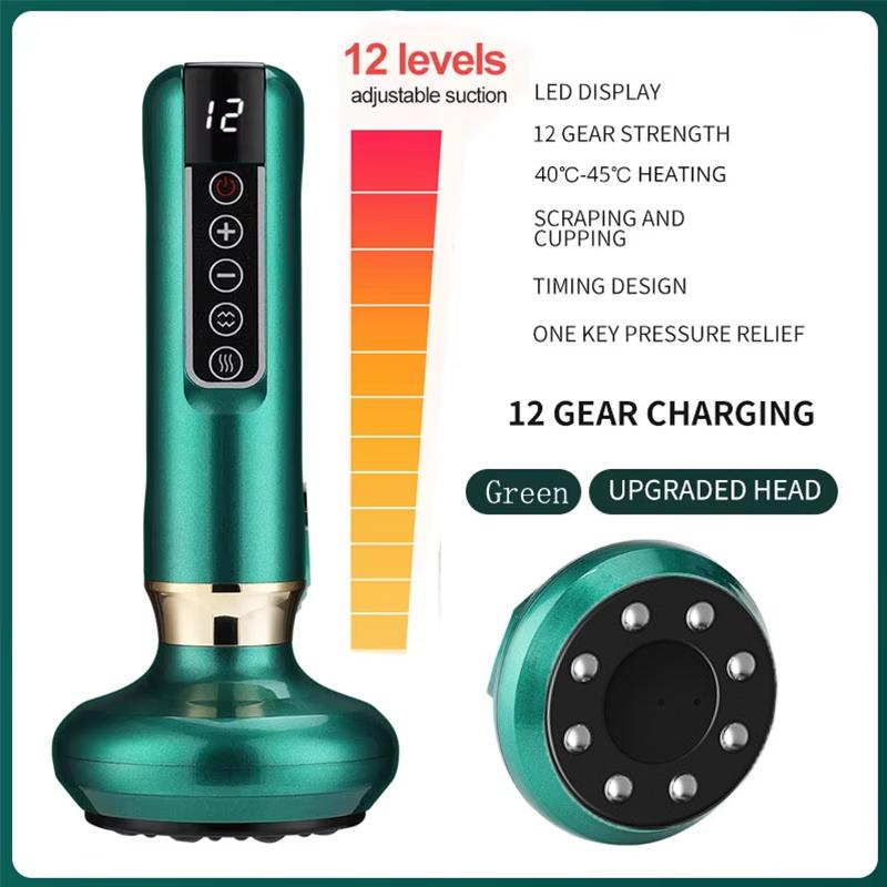 Intelligent electric multifunctional meridian dredging cupping and scraping device for pain relief and relaxation