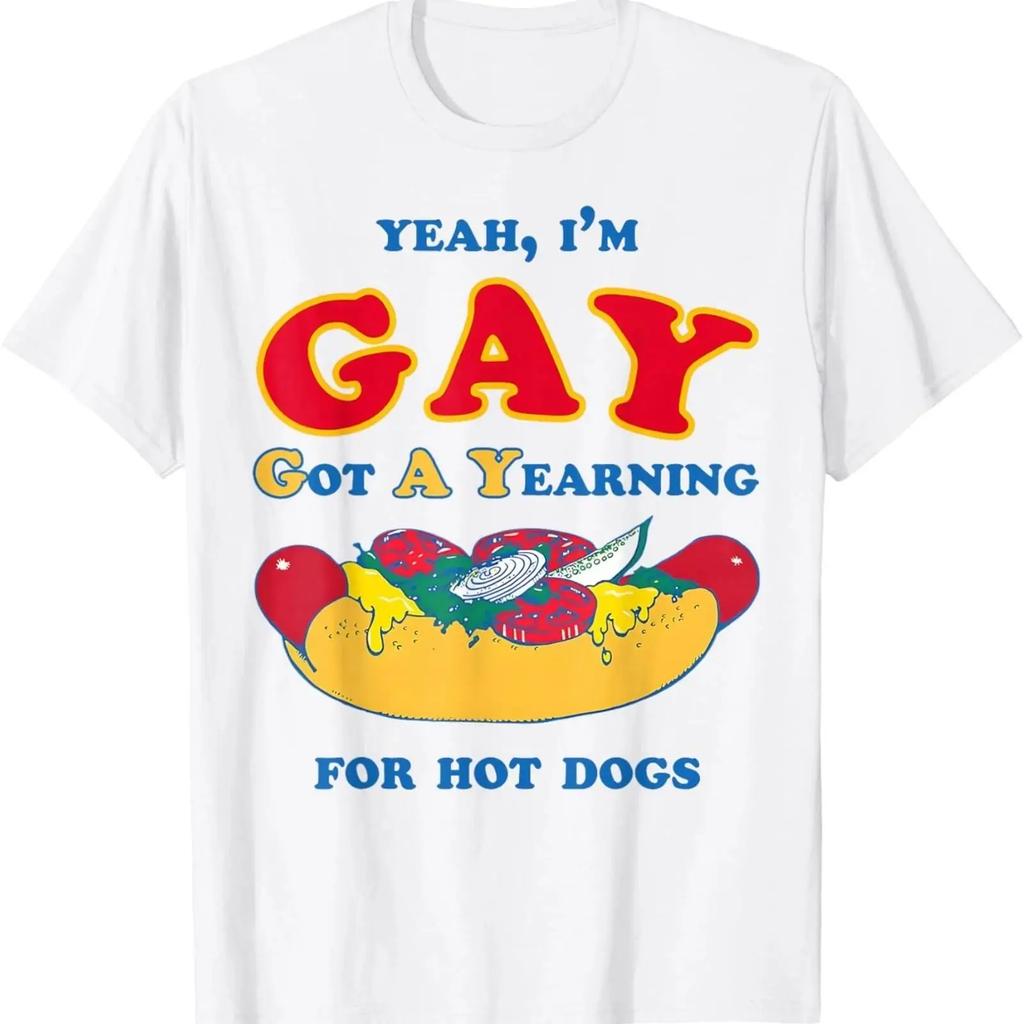 Yeah I'm Gay Got A Yearning for Dogs Funny Meme LGBTQ T Shirt S 3XL vintage Washed streetwear C