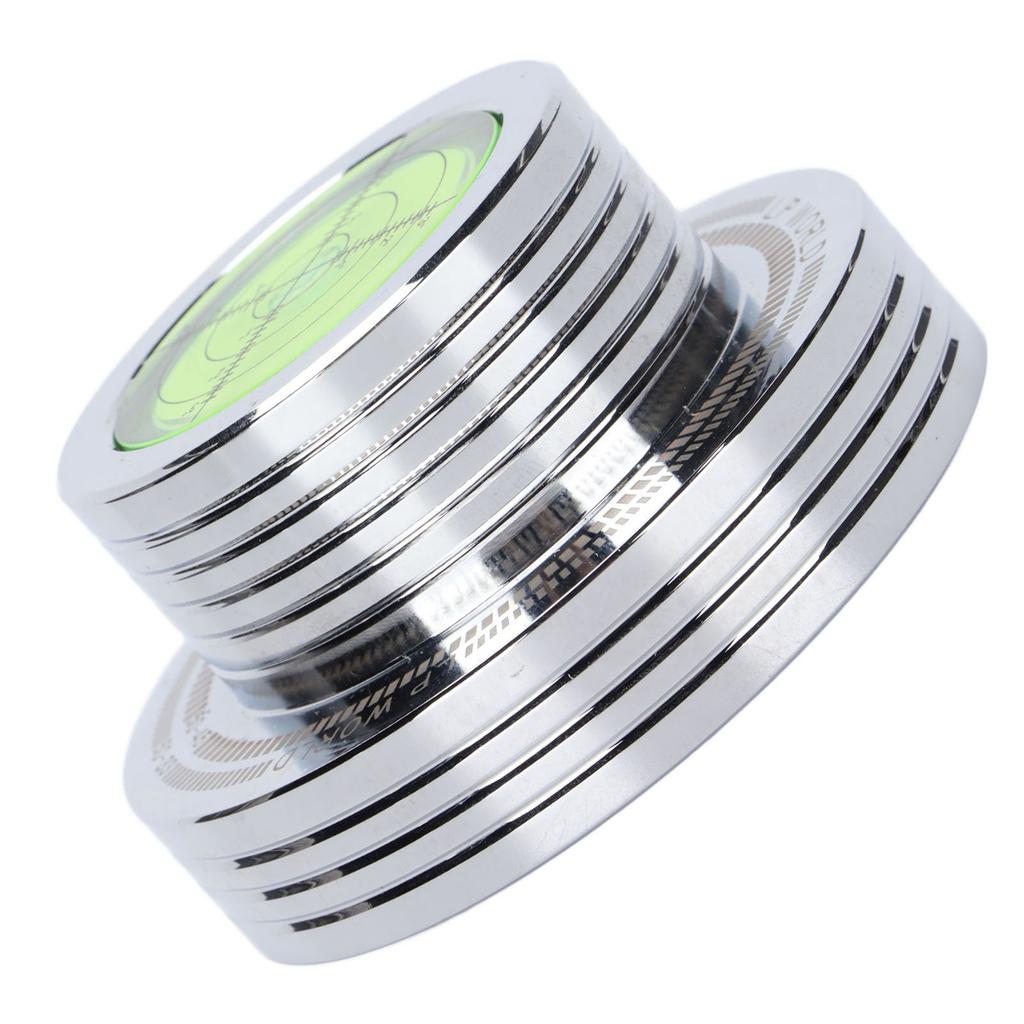 Record Weight Stablizer Turntable Disc Clamp with Bubble Leveling for LP Record Player 50HzSilver