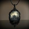 Gothic Halloween Necklace Pendant With Cross Chain For Men Women