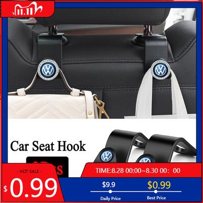 VW GTI GOLF 2026 Hot For VW VOLKSWAGEN 2Pcs Car Interior Portable Seat Back Hooks For Volkswagen Tiguan T-ROC R Scirocco GTI Mag