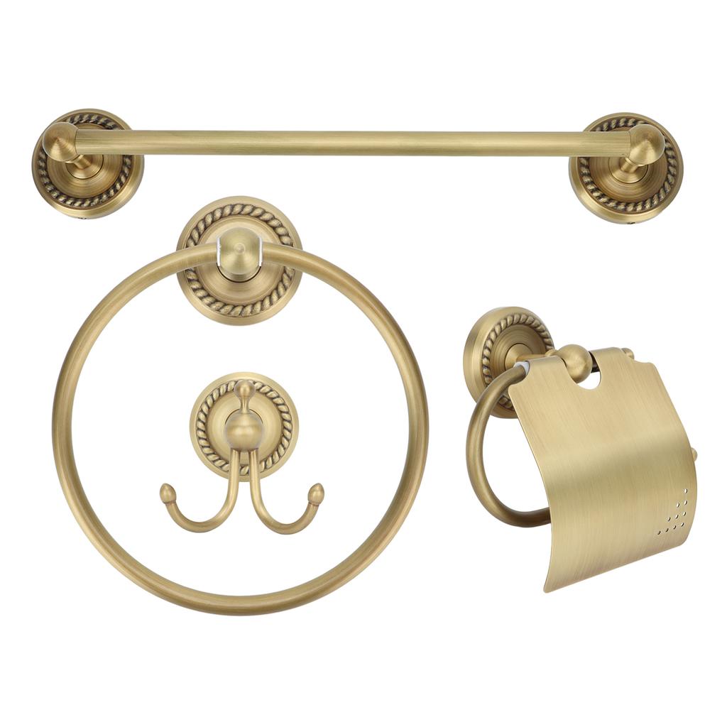 Towel Rack Copper Retro Style Storage Shelf Bath Towel Rack Home Decoration for Bathroom