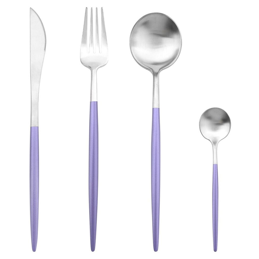 4Pcs/Set Matte Gold Dinnerware 18/10 Stainless Steel Cutlery Set Knife Fork Coffee Spoon Tableware Kitchen Silverware Flatware
