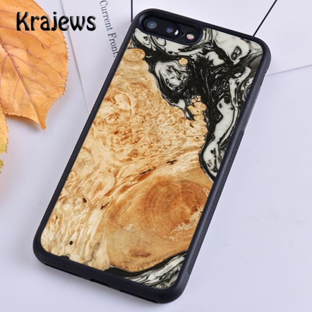 Traveler Protective Wood Resin For iPhone 17 Air 16 Phone Case Cover 15 14 Plus 12 13 Pro Max Coque