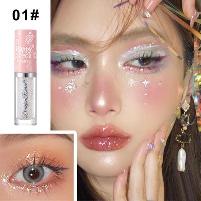 1 szt. Glitter płynny cień do powiek fluorescencyjny długopis wodoodporny perłowy cień do powiek cekiny cień do powiek kosmetyki