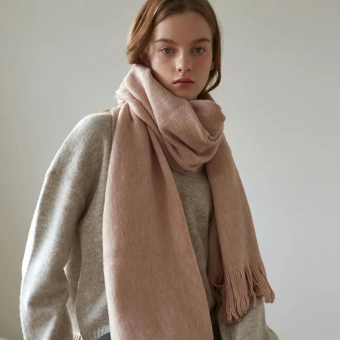 PASTEL KNIT MUFFLER_LIGHT PINK