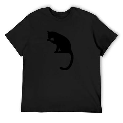 Black Cat T-Shirt Customs Design Your Own Plus Size Tops Anime Men Tshirt