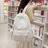 Schoolbag Korean Version Ins Fresh and Sweet Lace Backpack Girls Casual Versatile Student Schoolbag Large Capacity Lightweight Backpack