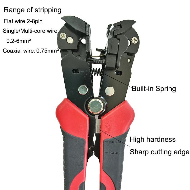 New 3-in-1 Electrician Tool: Automatic Wire Stripper, Cutting Knife, Crimping Pliers (0.2-6mm²)