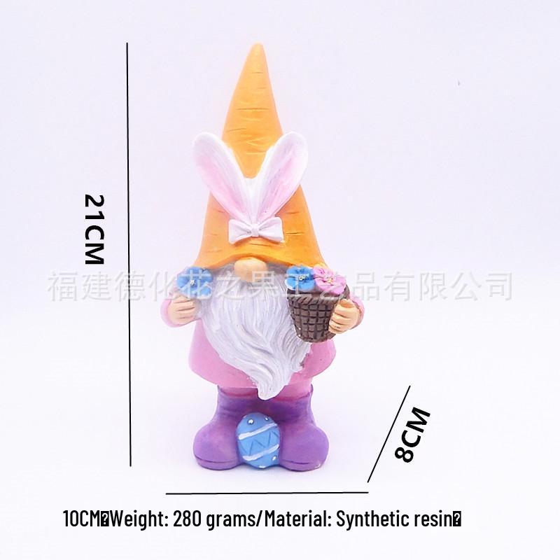 Креативные пасхальные гномы с морковными головами и расписными яйцами - Декор из смолы