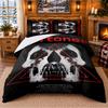 Deftones Pattern Bedding 3Pcs Set Bed Sheet And Pillowcases For Indoor Bedroom