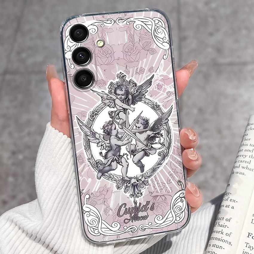 Casing For Samsung A16 A17 A15 A14 A13 A12 A10 A26 A25 A24 A23 A22 Phone Cover Cute Penguin Pattern Transparent Silicone Shell For Samsung Bumper Case