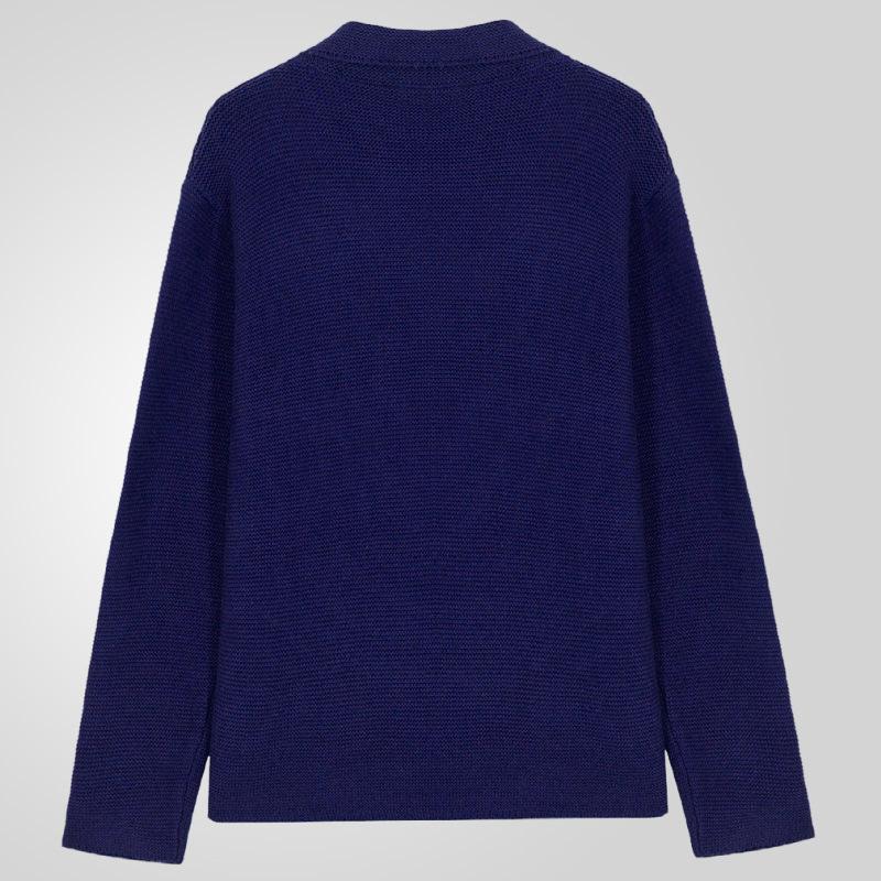 Men's Casual Shawl Collar Cardigan Sweaters with Pockets Knit Textured Long Sleeve Sweater Fall Winter Button Down Solid Cardigans Outwear for Men