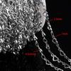 No Fade 1meter Stainless Steel Thin Flat Link Chain Gold&Silver Color Chain for DIY Necklaces Bracelet Jewelry Making Wholesale