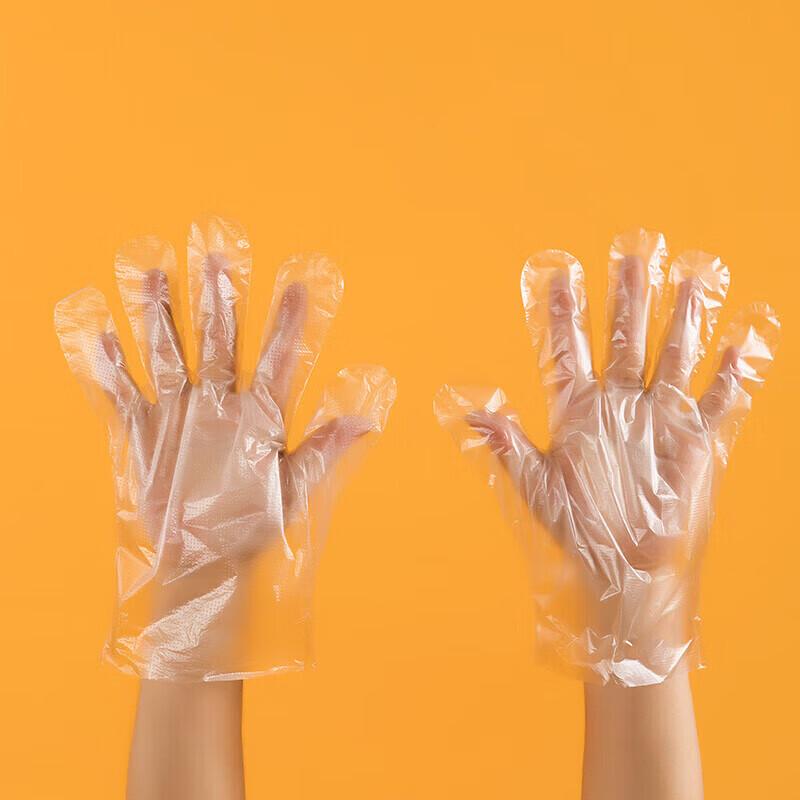 CHAHUA Disposable Food-Grade PE Gloves, 500 Count (5 Packs)