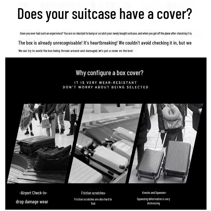 Transparent Waterproof and Wear-Resistant Luggage Cover, 20/24/26/28 Inches