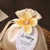 Caixa de Doces Veludo Data de Casamento Bolsa de Cetim Aveludado Cristal Bolsa Macia para Doces de Casamento Porta-Presentes Pequenos Embalagem de Presente para Festa