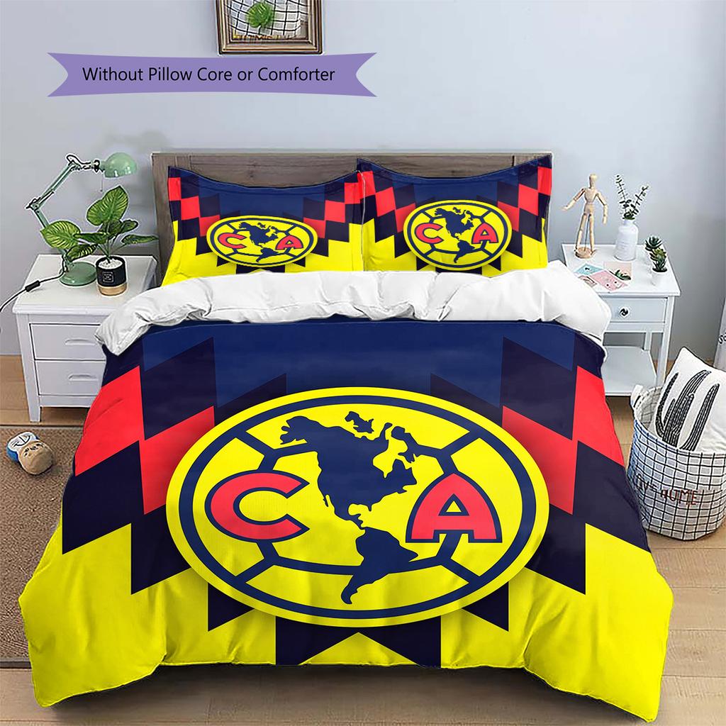 Club América Pattern Bedding Quilt Set Home Decoration Gift (1 * duvet cover + 2 * pillowcase without core)