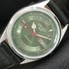 JAPAN VINTAGE REFURBISHED SEIKO 5 AUTOMATIC MENS GREEN DIAL WATCH A444597-1