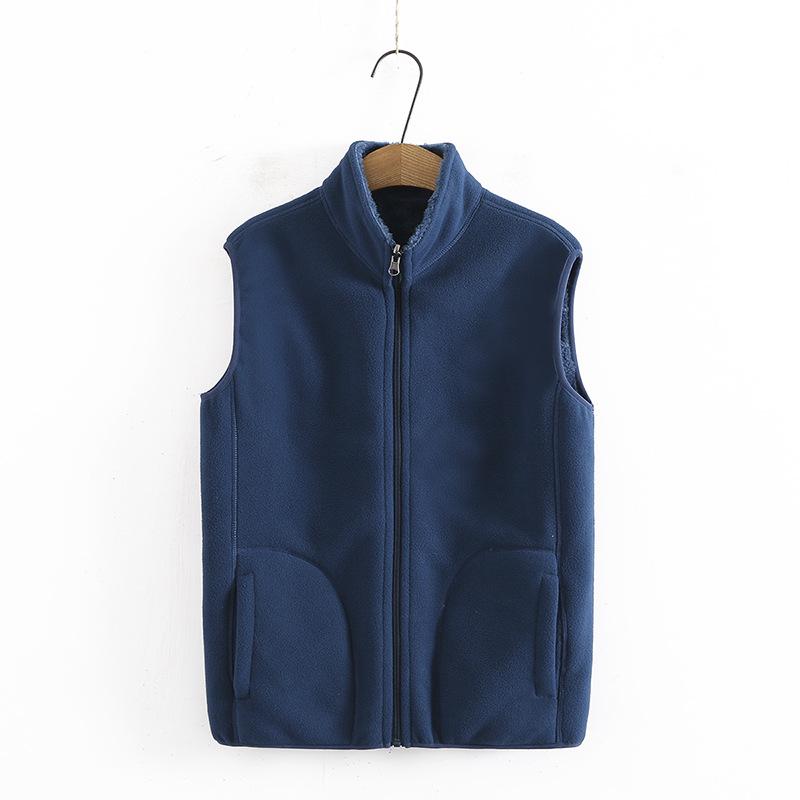Women's Reversible Fleece Vest - Fashionable, Warm, Sleeveless Jacket for Autumn/Winter