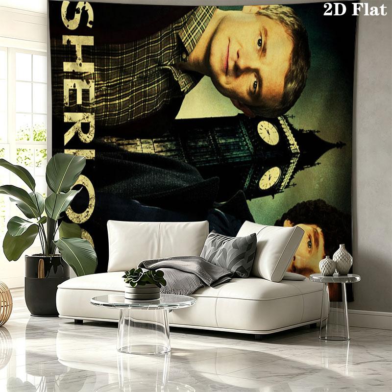 Sherlock Poster Wall Tapestry, Aesthetic Printed Fabric Blanket, Suitable for Bedroom, Living Room, and Home Decor.