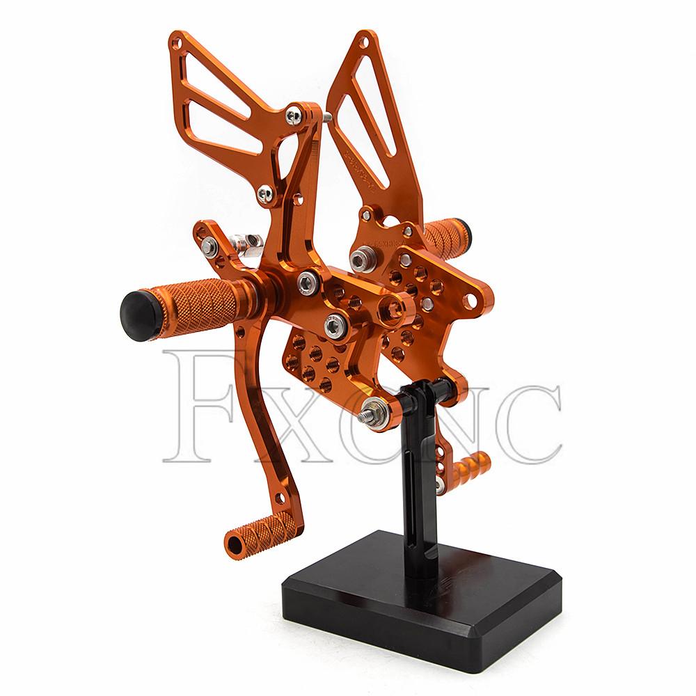 Aluminum Foot Peg Pedal Rearset Footrest Rear Set For Suzuki SV650 SV1000 SV650/S SV1000S SV 650 1000 S 1998-2014 GSXR1000 K1-K4