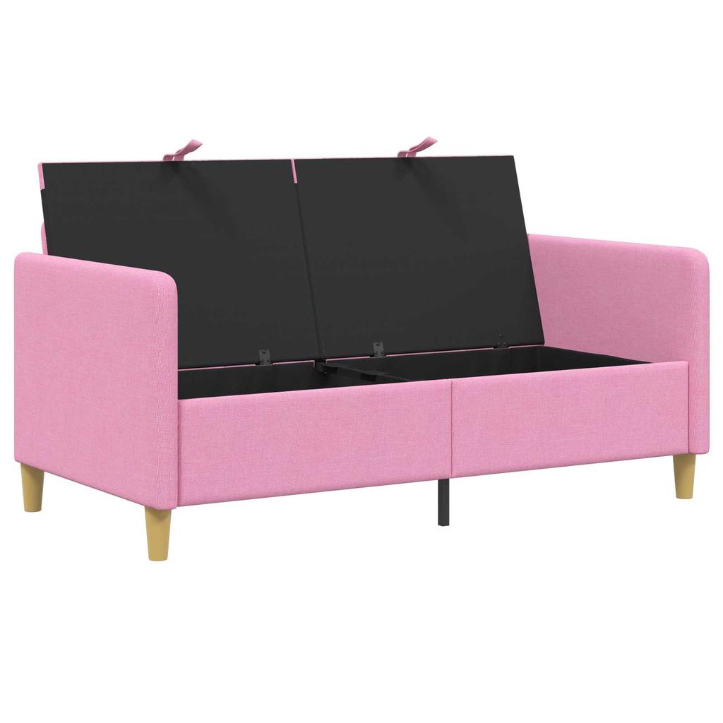 Pink Storage Sofa 152 X 78 X 87 Cm Polyester