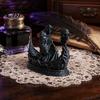 Gesichtslose Sensenmann-Statue 3D-gedruckte gotische Totenkopf-Bootsfigur, Kleines Schreibtischornament Halloween-Dekoration für Partydekoration, Dunkles Horror-Thema