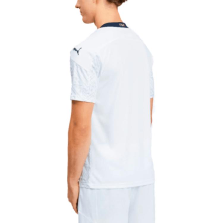 Puma Italy Team Away Football Short Sleeve T-Shirt Men Tops White 756981-08