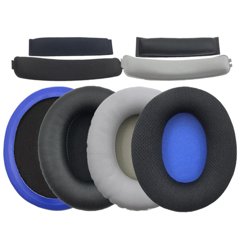 Replacements Mesh Leather Ear Pads Beam Cushions for Headsets Cover Earphone Earcups