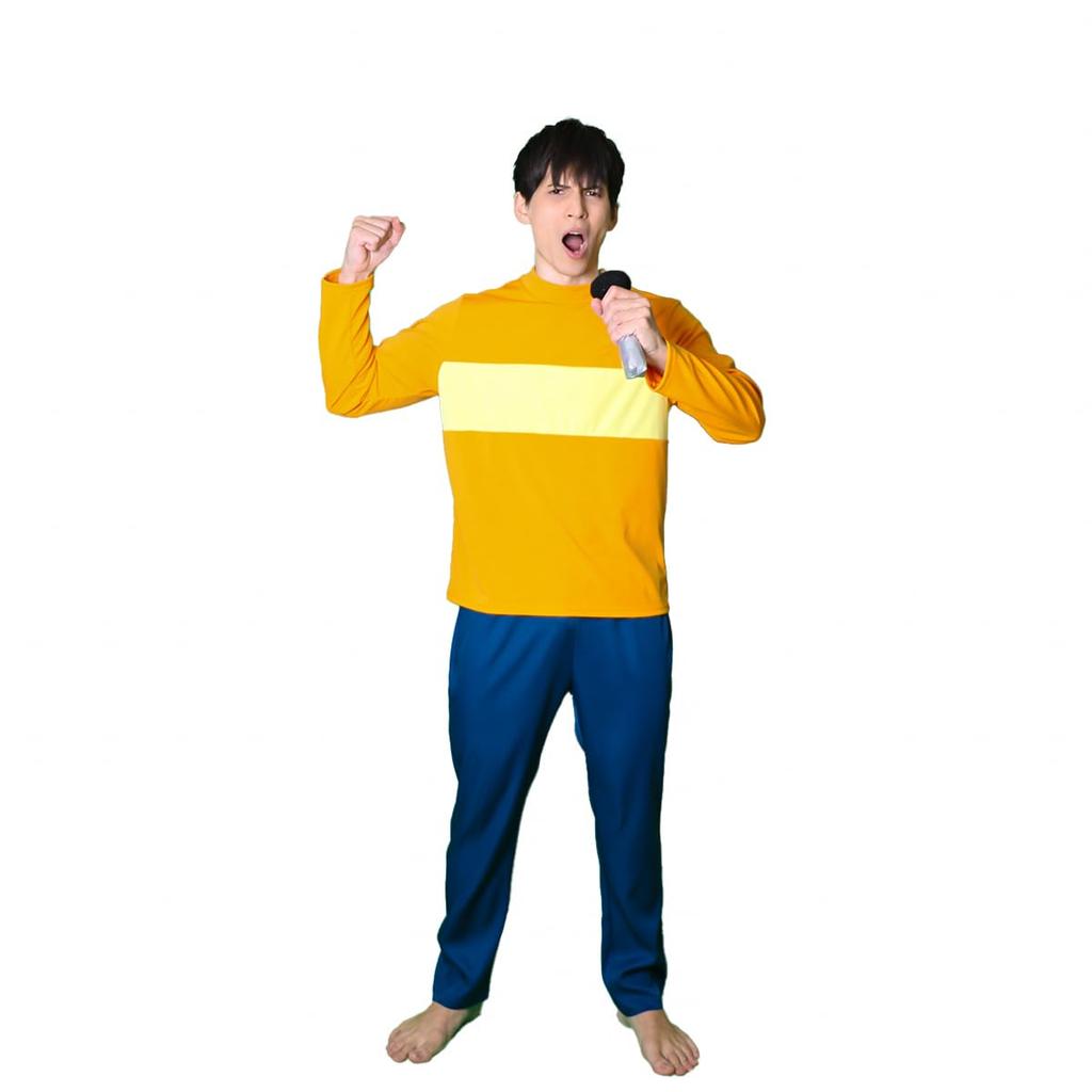 [MAKE CHEERFUL] Character Cosplay 3-Piece Set (Medium): Top, Pants, and Microphone