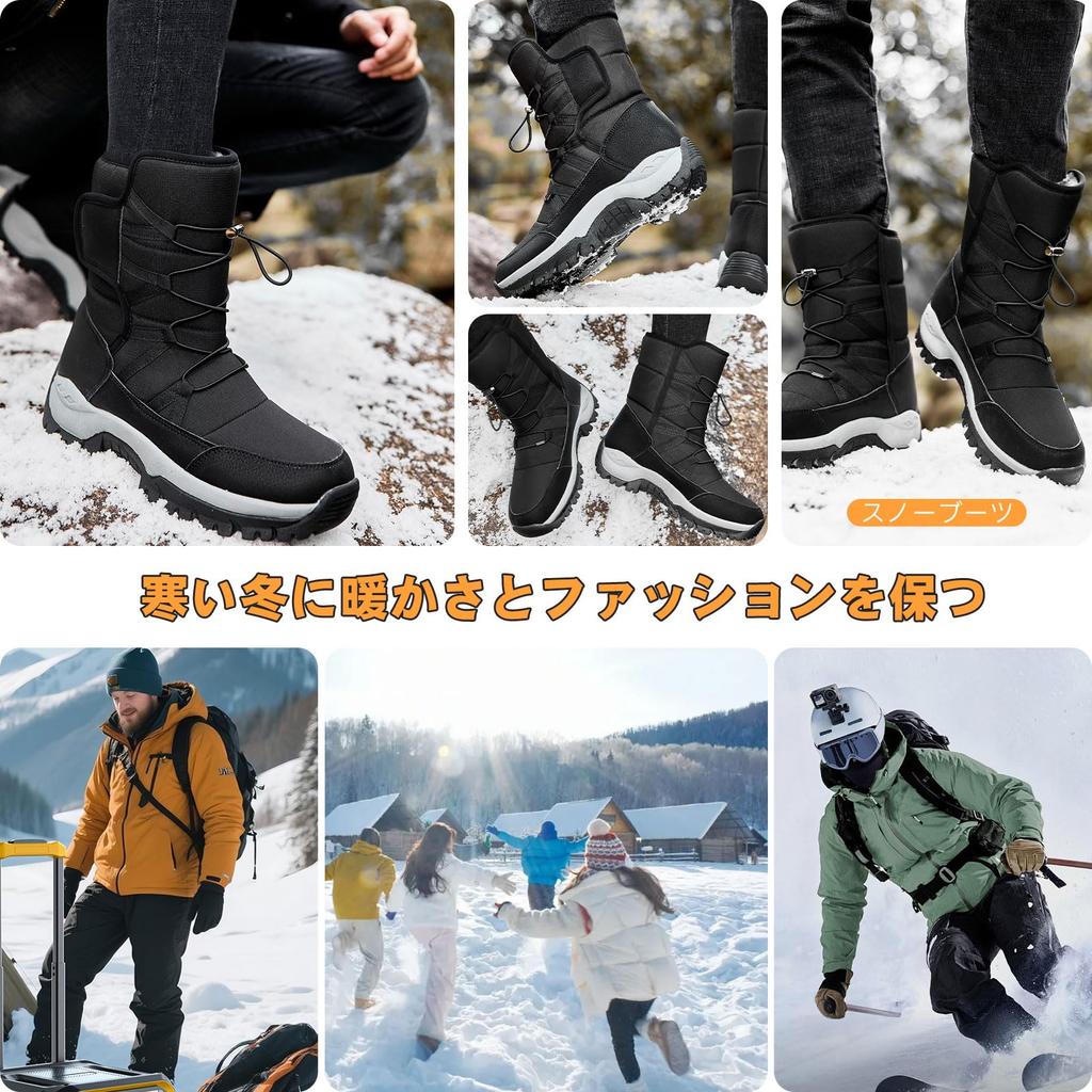 Kepglow and Snow Boots with Fleece Lining for Ideal for Outdoor Activities and Leisure Men's Women's Water-Repellent Non-Slip Winter,
