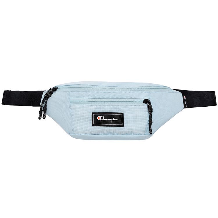 Champion Appliqué Printed Cursive Logo Student Simple Casual Zipper Fabric Waist Bag Unisex Waist Bag Light-Brown U2AACPU37