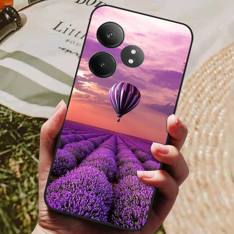 Phone Cover For Realme GT 6 Case Silicone Black Bumper Soft TPU Coque for Realme GT 6T Case Protector Funda Realme GT6 GT6T Bag